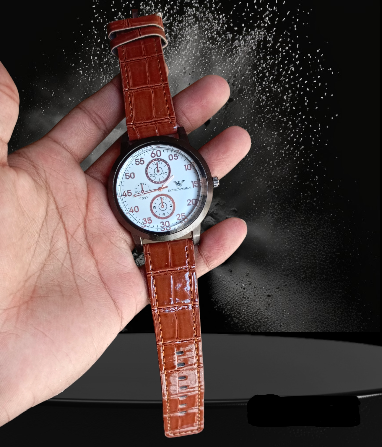 Brown shiny strap Watch