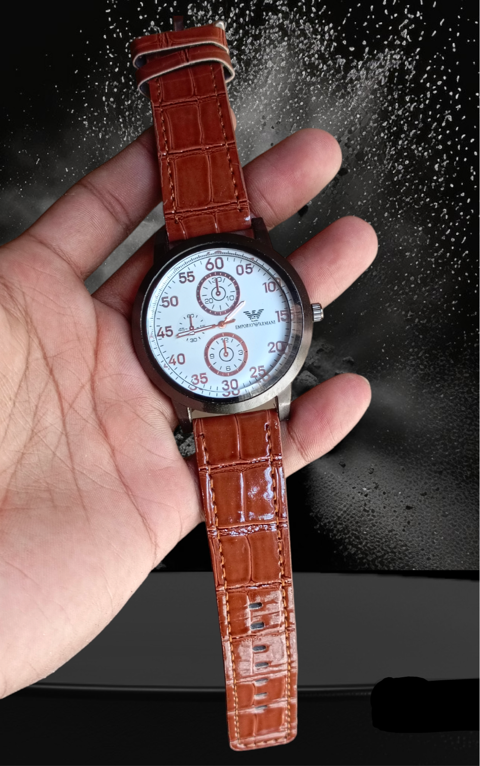 Brown shiny strap Watch