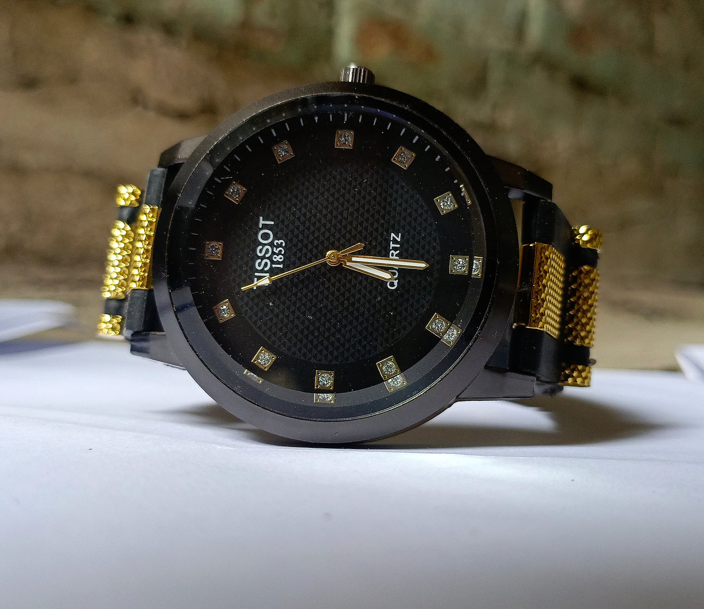 TW Gold and Black Strap watch