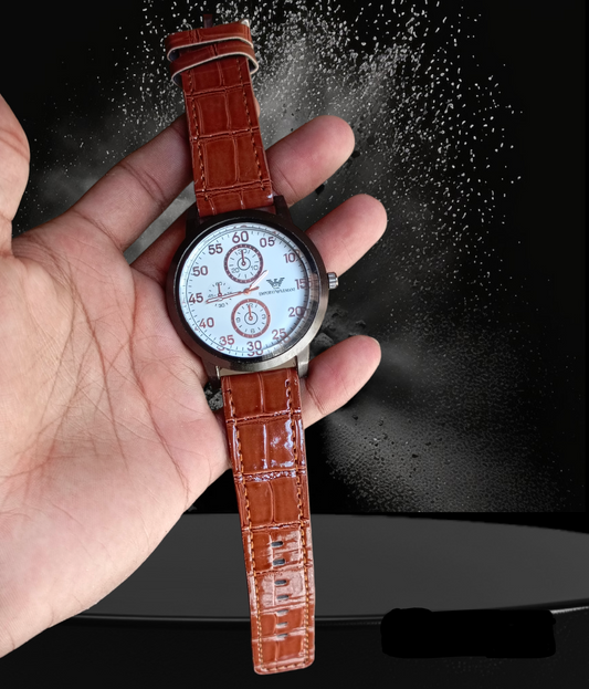 Brown shiny pattern Watch